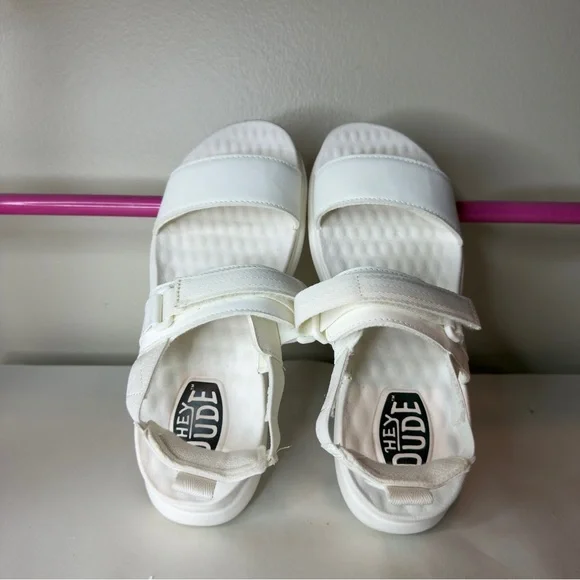 Hey Dude White Collins Mono Sport Sandals Sz 7 Womens - Picture 6 of 7